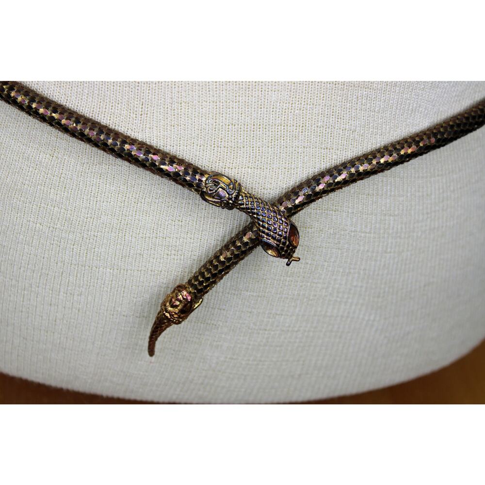 Black Mesh Made in Hong Kong Snake Belt - Picture 4 of 4
